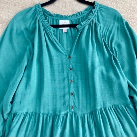 NWT Knox Rose Long Sleeve Button-Front Peasant Blouse Women's Plus Size XXL New - Picture 4 of 12